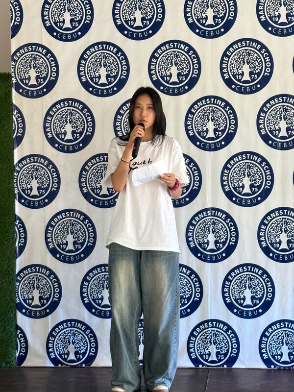 필리핀 학생들 앞에서 발표를 하고 있는 필자. ⓒ미디어제주