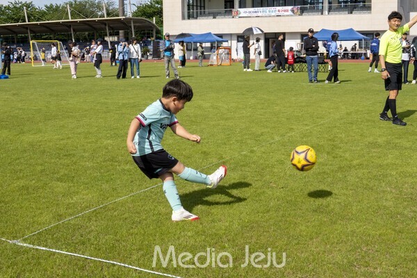 지난 17일 제주시 애향운동장에서 치러진 제17회 미디어제주기 전도유소년축구대회의 모습들. /사진=미디어제주.
