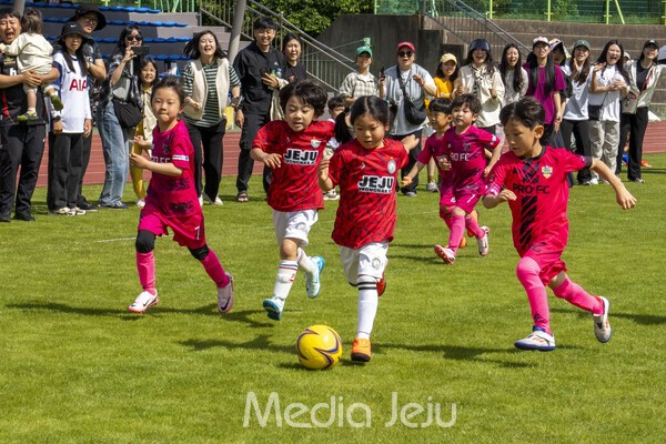 지난 17일 제주시 애향운동장에서 치러진 제17회 미디어제주기 전도유소년축구대회의 모습들. /사진=미디어제주.