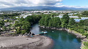 하늘에서바라본 효돈천하구/사진:김도경