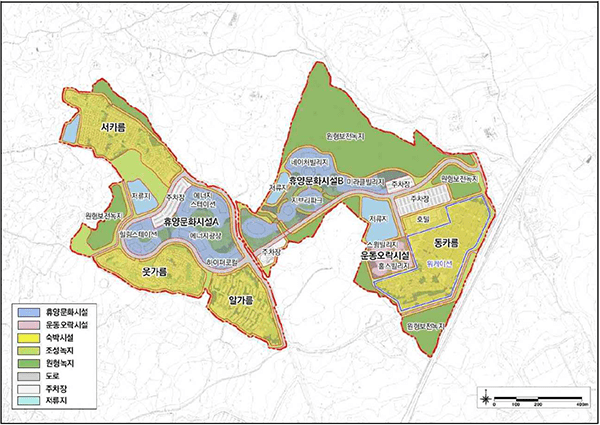 애월포레스트 관광단지 조성사업 시설배치도. /자료=제주특별자치도.