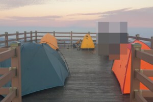 제주 오름 정상 불법 캠핑에 불까지 피워? "철저 단속할 것"